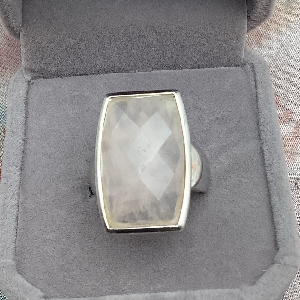 Elle .925 Silver Quartz Ring size 7 #2str